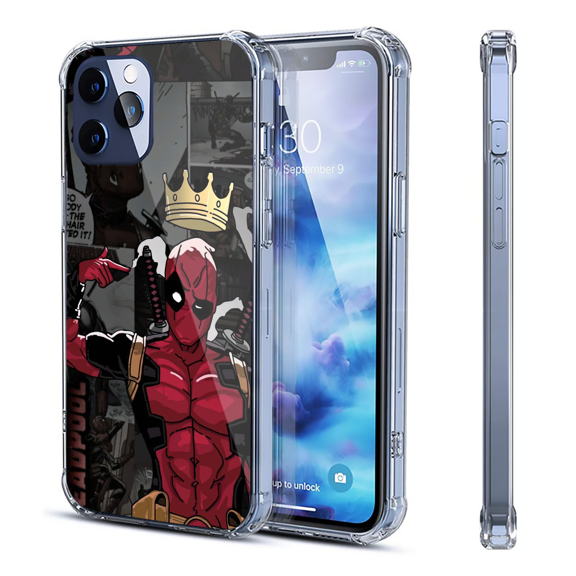 （画像用） Deadpool デッドプール 【iPhone 12シリーズ対応】透明スマホケース（クリアソフトケース）